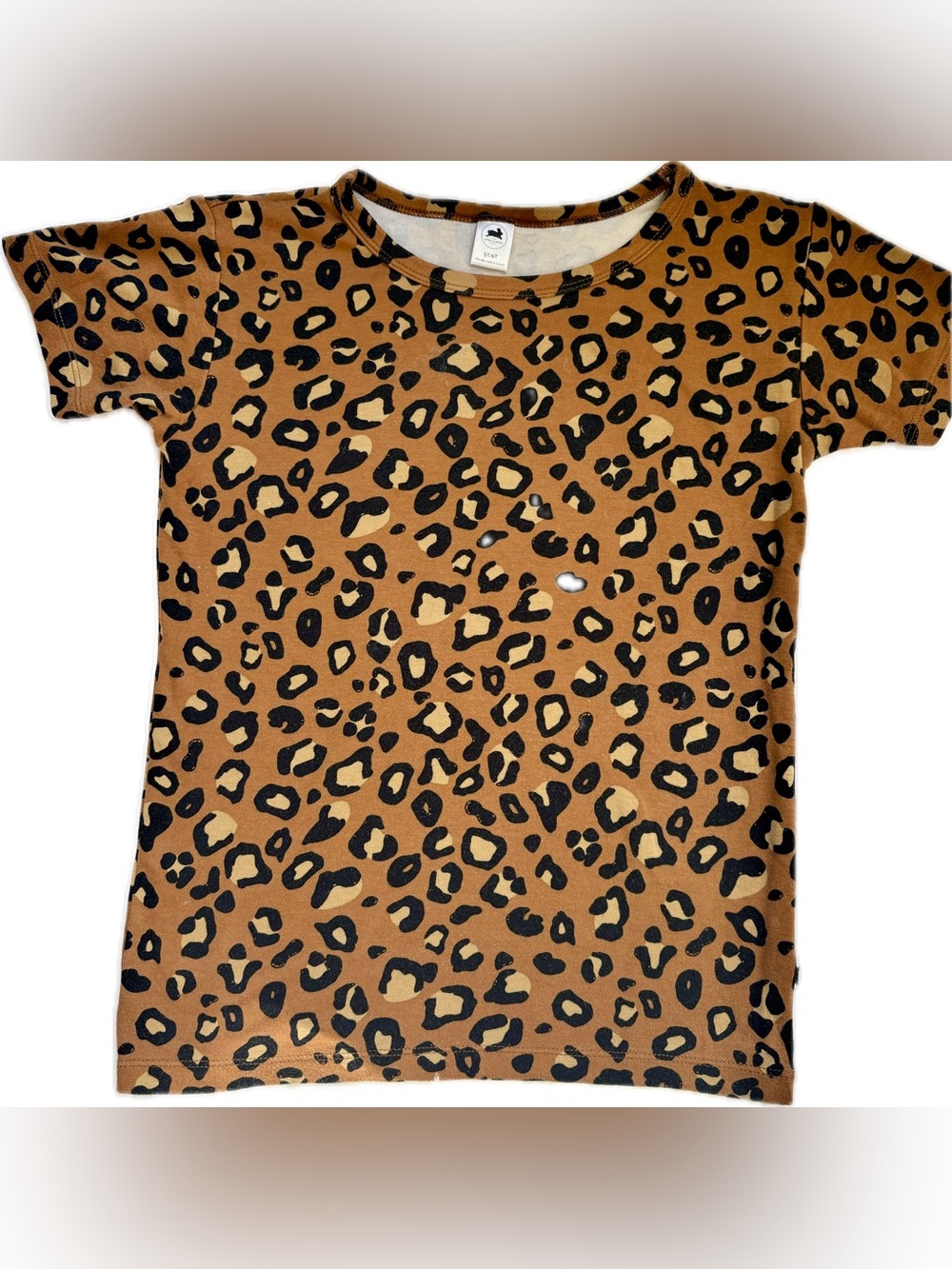 Little & Lively Bamboo Classic Tee in Bronze Leopard - Size 5/6T
